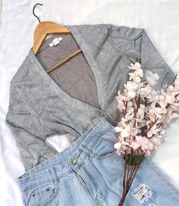 B2G2 🎁OG Mango Gray Knit Cardigan C