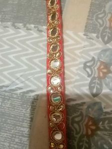Red &amp; Gold Embellished Trim