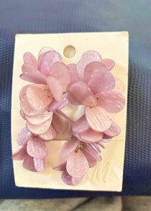 H&amp;M Floral Drop Lavender Earrings