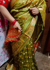 Saree With Unstitched Blouse Attached