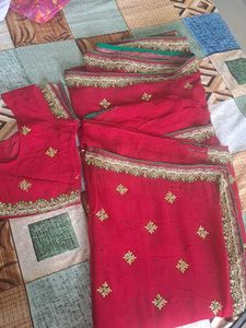 Full Hand Work Sareee With Blouse