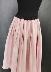 Pink Pleated Midi Skirt