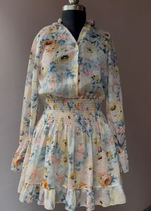 Floral Print Mini Dress