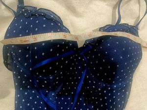 Clovia Flawless Corset In Navy Blue Polka Dot