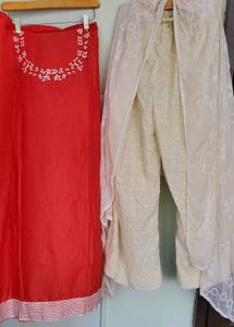 Stitched Pant &amp; Dupatta With Kurthi Is Unsti