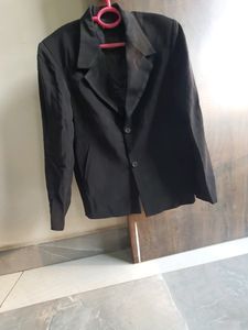 Black Blazer Shiny fabric