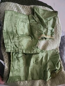 Silk Plain Comfortable Green Saree