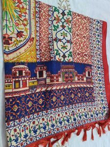 Floral Print Dupatta (Scarf) with Tassels