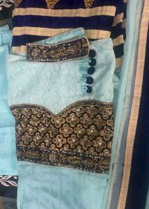 Elegant Blue Anarkali Dress