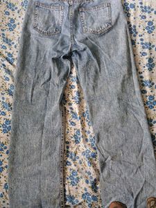 Wide Leg Wash Jeans
