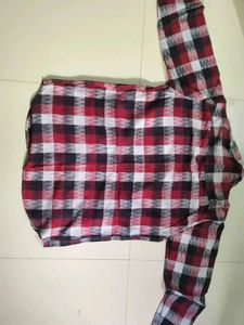 Red and Black Checked Long Sleeve Shirt