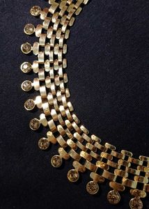 Gold chain Statement choker Necklace