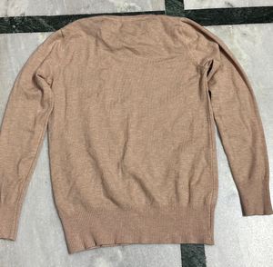 Beige Embellished Sweater