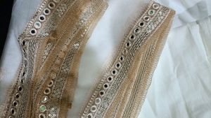 INDO ERA WHITE EMBROIDERED KURTA SET
