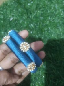 Blue Silk Thread Bangles
