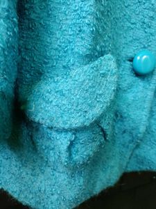 Cute Blue Button-Down stylish Coat for winter