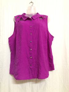 Worthington Pink Rose Sleeveless Shirt Top