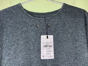 Gray Pom-Pom Trim Cape Top