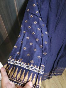 Navy Printed Kurti