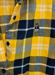 Yellow Plaid Flannel Shirt