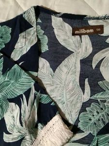Floral Print Kimono with Fringe