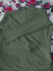 Vintage Green Knit Warm Top