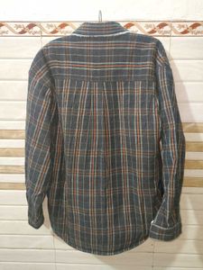 Men&#39;s Sherpa Lined Cotton Flannel Shirt Jacket