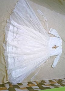 White Gown With Shrug