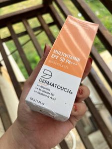 DERMATOUCH Multivitamin SPF 50 PA+++ Sunscreen Gel | UVA-UVB Protection |Zero White Cast | Unisex | 50G