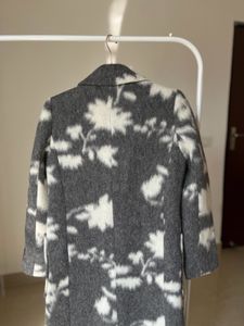 ABSTRACT Print WOOL Long COAT