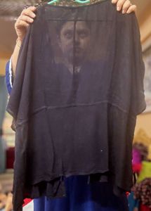 Embroidered Black Shrug