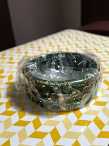Green &amp; Gold Bangles