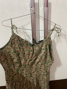 ONLY Green Print Dress