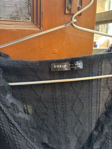 Shein Black Knit Cardigan