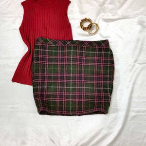Checked/Plaid Mini Skirt✨