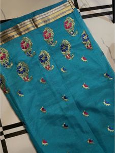Kota Doria Blue Saree
