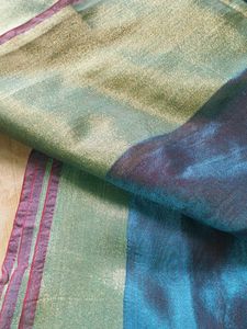 Elegant Teal &amp; Gold Saree