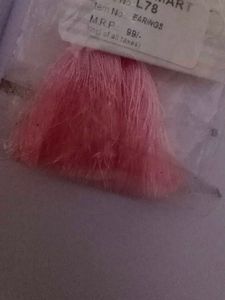 Pink Tassel Drop Earrings