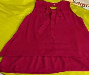 Red Sleeveless Top