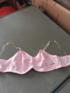 Pink Bra with Clear Straps