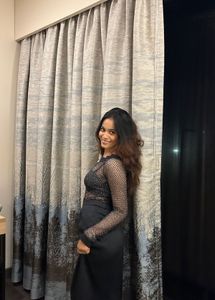 Stylish Black net Mesh Top