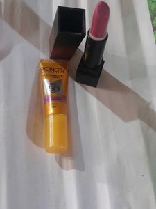 Ponds suncream + lipstick