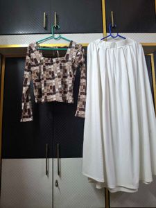 skirt top combo set