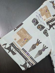 Abstract Print Button-Down Shirt