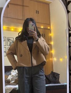Tan Cropped Jacket