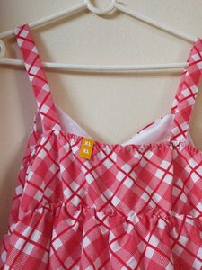 ZudioCute Pink Checkered Dress