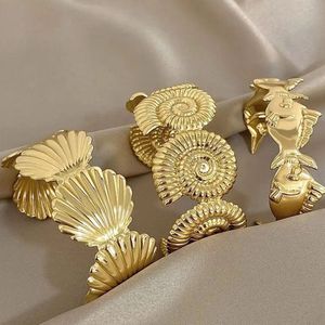 Spiral Shell Bangle Bracelet