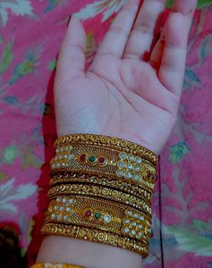 Golden Bangles Set