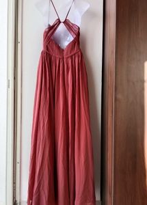 Elegant Rust Maxi AZAZIE Dress(A4)