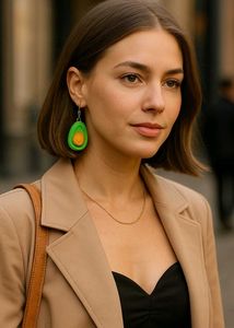 Avocado Clay Art Earrings